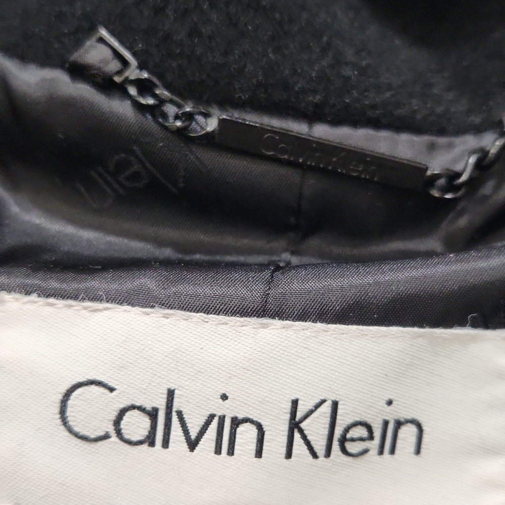 Rare VINTAGE Calvin Klein Luxury Maxi Coat 65% Angora & Wool Genuine Blue Fox, M - Picture 11 of 14
